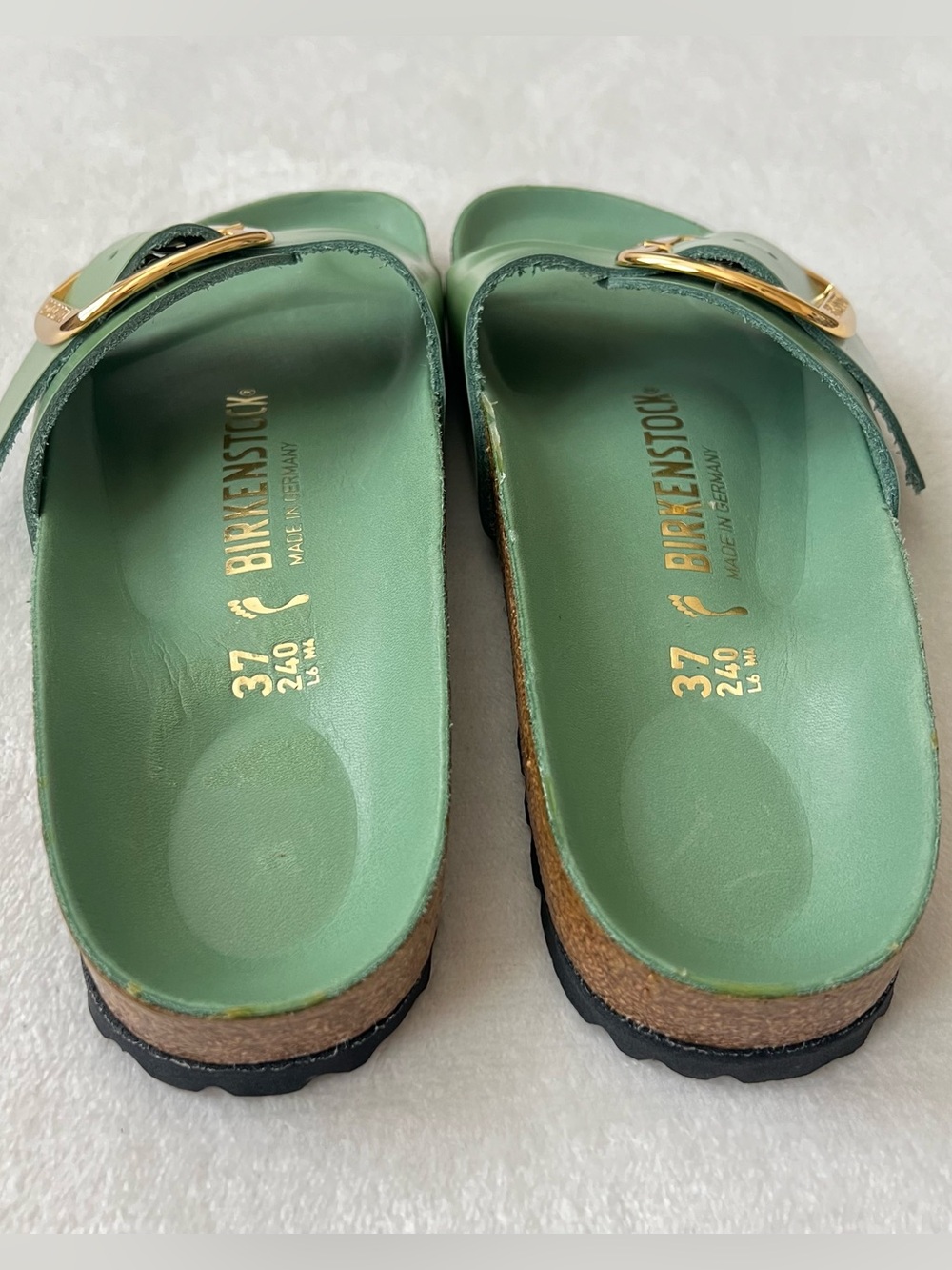Birkenstock Madrid Big Buckle Natural Leather Patent - Picture 7 of 13